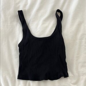 Old Navy Cotton Black Ribbed Women's Tank Top